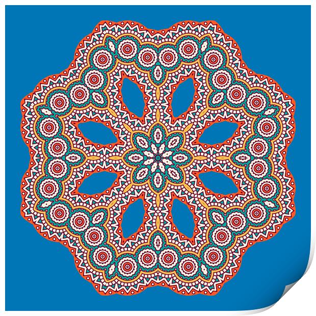 Circular pattern in arabic style Print by Andrey Lipinskiy