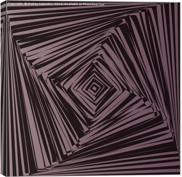 geometric optical illusion Canvas Print by Andrey Lipinskiy