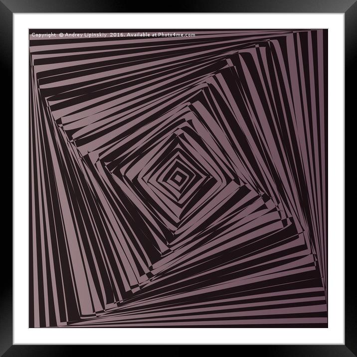 geometric optical illusion Framed Mounted Print by Andrey Lipinskiy