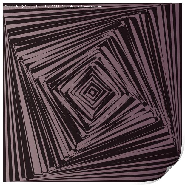 geometric optical illusion Print by Andrey Lipinskiy