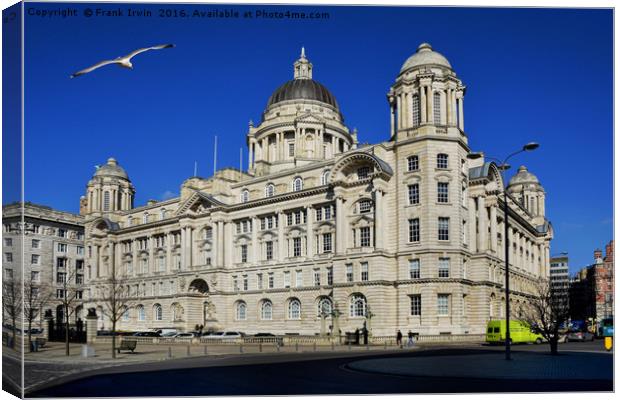 Liverpool's iconic Cunard Building Canvas Print by Frank Irwin