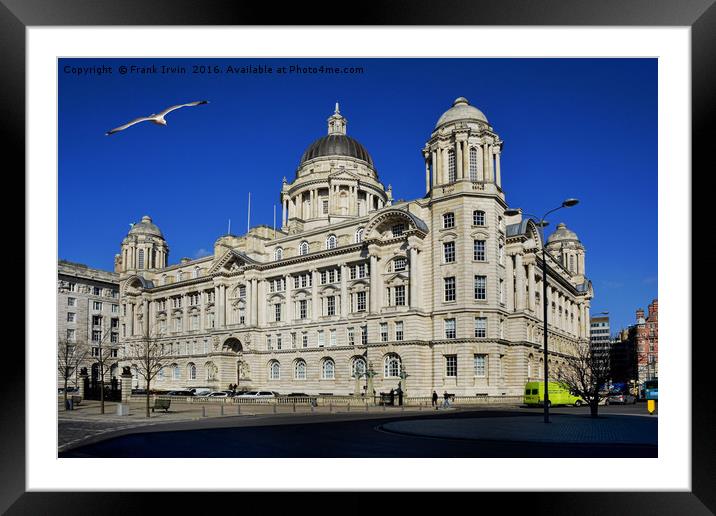 Liverpool's iconic Cunard Building Framed Mounted Print by Frank Irwin