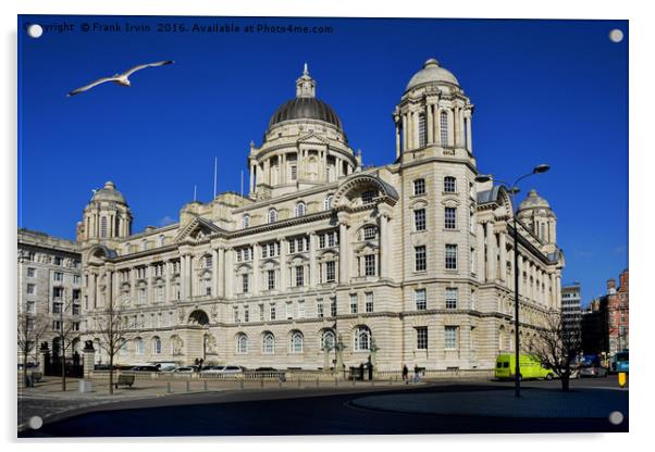 Liverpool's iconic Cunard Building Acrylic by Frank Irwin
