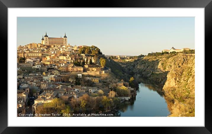 Toledo in the evening sun Framed Mounted Print by Stephen Taylor