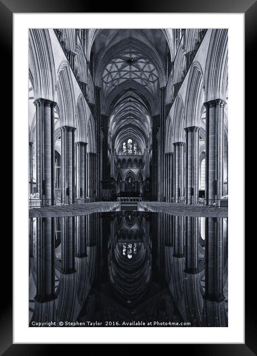 Salisbury Cathedral Framed Mounted Print by Stephen Taylor