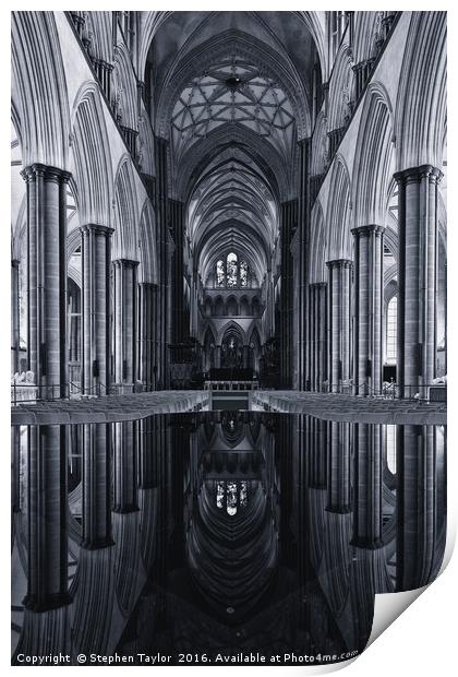 Salisbury Cathedral Print by Stephen Taylor
