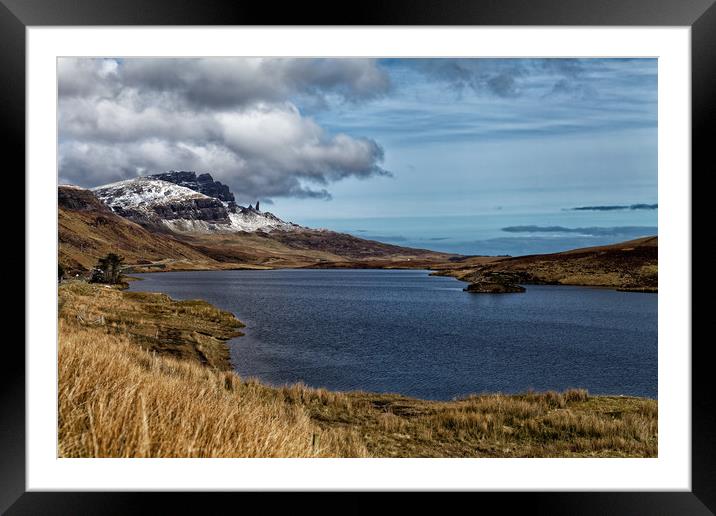 Distant view of Old Man of Storr Framed Mounted Print by Jolanta Kostecka