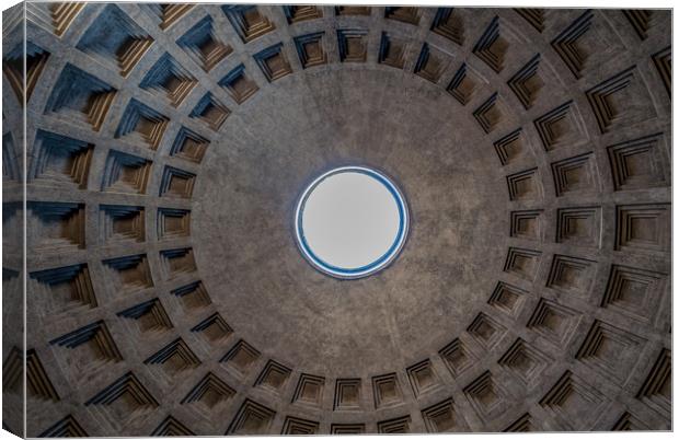 The Pantheon Dome (Rome) Canvas Print by Paul Andrews