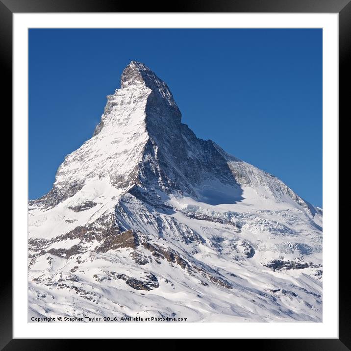 The Matterhorn Framed Mounted Print by Stephen Taylor