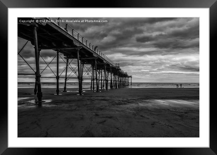 Saltburn pier at low tide Framed Mounted Print by Phil Reay