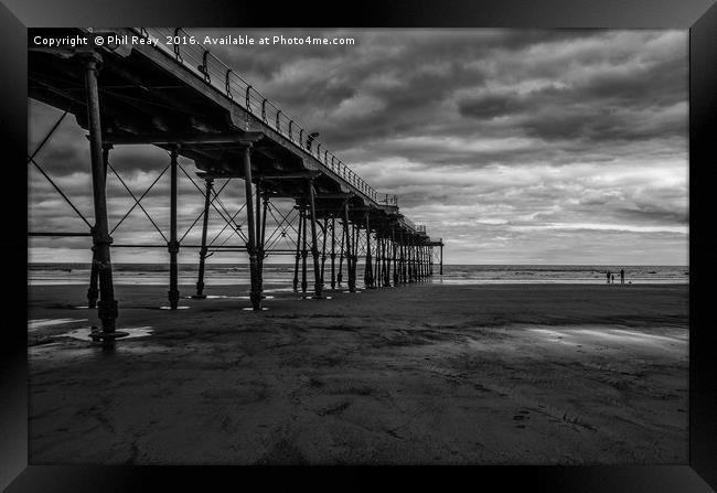 Saltburn pier at low tide Framed Print by Phil Reay