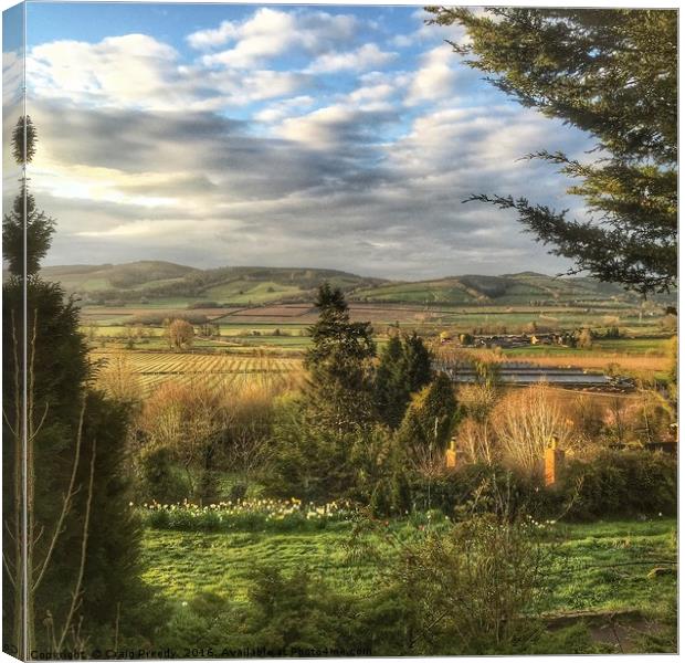 View from Shucknall Hill Canvas Print by Craig Preedy