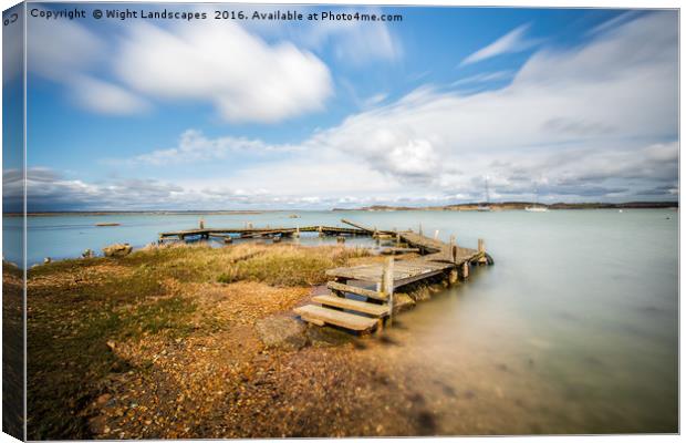 Newtown Harbour Canvas Print by Wight Landscapes