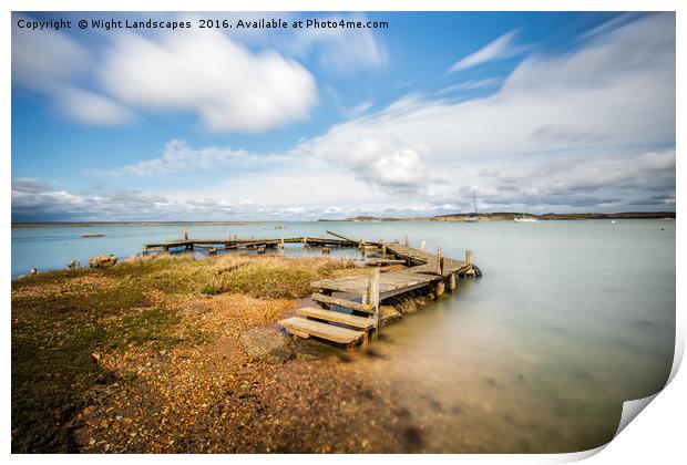Newtown Harbour Print by Wight Landscapes