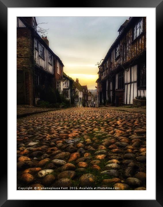 Beautiful Cobbled Street Framed Mounted Print by Framemeplease UK