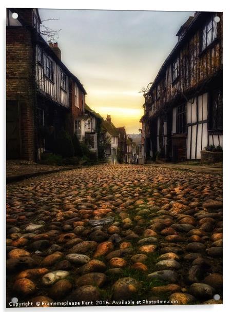 Beautiful Cobbled Street Acrylic by Framemeplease UK