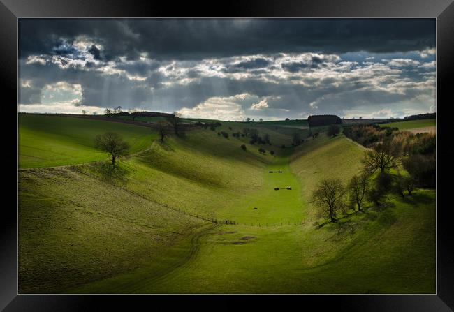 Thixendale, Yorkshire Wolds Framed Print by M Meadley