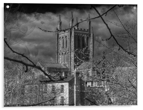 Hereford Cathedral Acrylic by Craig Preedy