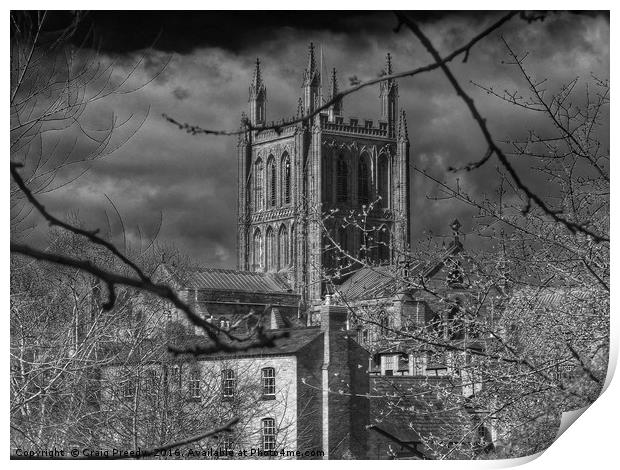 Hereford Cathedral Print by Craig Preedy