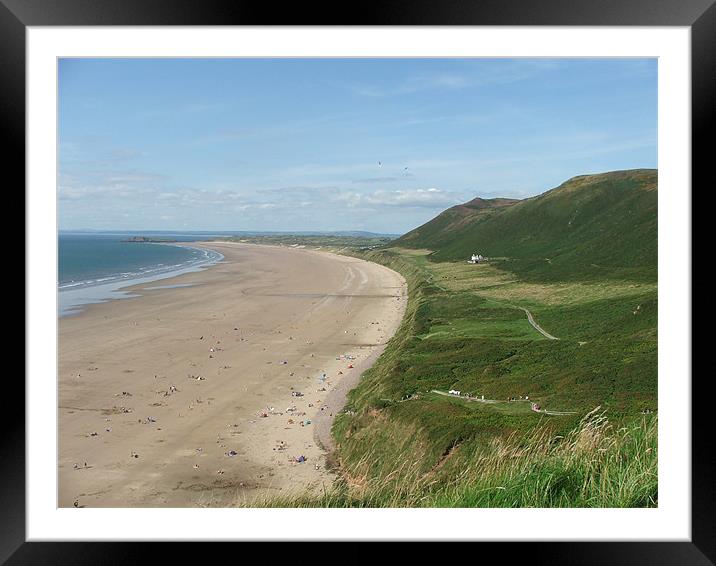 Rhossili Bay - Gower Framed Mounted Print by Steve Strong