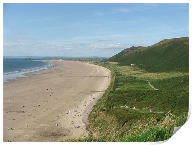 Rhossili Bay - Gower Print by Steve Strong