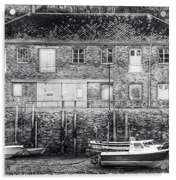 Harbourside in Looe Acrylic by Craig Preedy