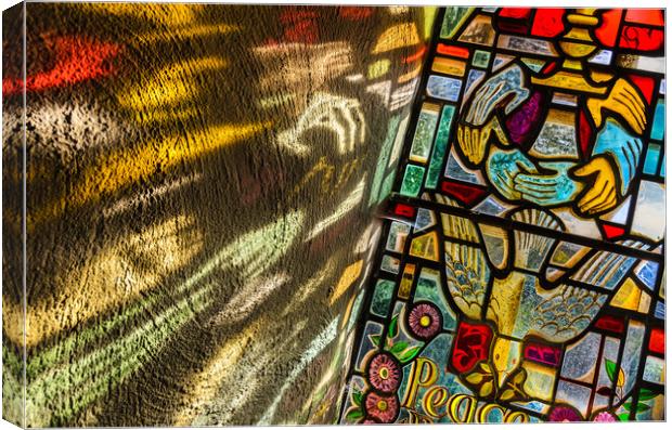 Stained Glass Canvas Print by M Meadley