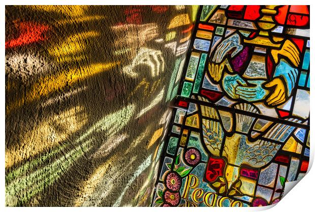 Stained Glass Print by M Meadley