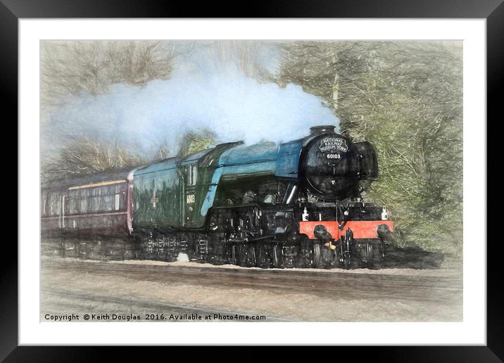 Flying Scotsman heads for London Framed Mounted Print by Keith Douglas