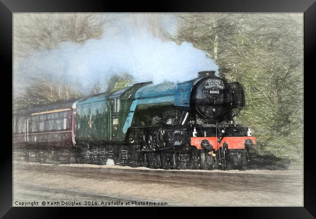 Flying Scotsman heads for London Framed Print by Keith Douglas
