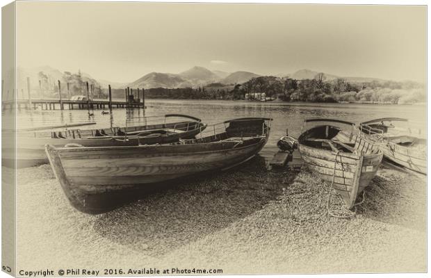 Boats on Derwentwater Canvas Print by Phil Reay