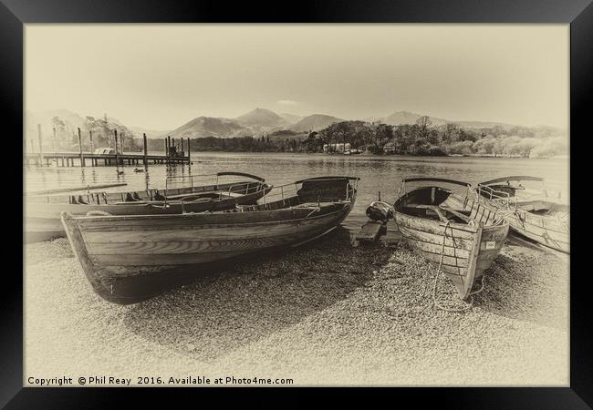 Boats on Derwentwater Framed Print by Phil Reay
