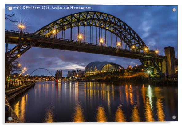 River Tyne Acrylic by Phil Reay