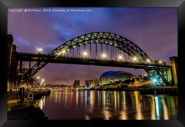 The Tyne Bridge at Newcastle Framed Print by Phil Reay