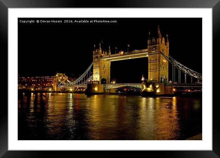 Tower Bridge of London Framed Mounted Print by Omran Husain