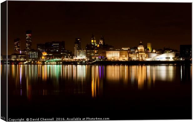 Liverpool Waterfront Canvas Print by David Chennell