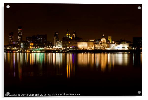 Liverpool Waterfront Acrylic by David Chennell