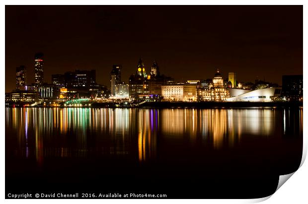 Liverpool Waterfront Print by David Chennell