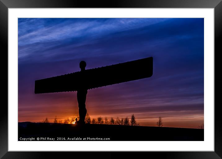 The Angel of the North Framed Mounted Print by Phil Reay