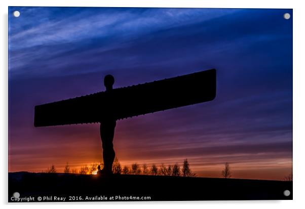 The Angel of the North Acrylic by Phil Reay