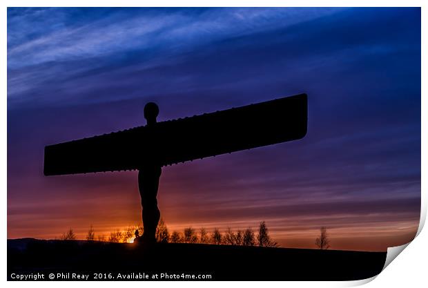The Angel of the North Print by Phil Reay