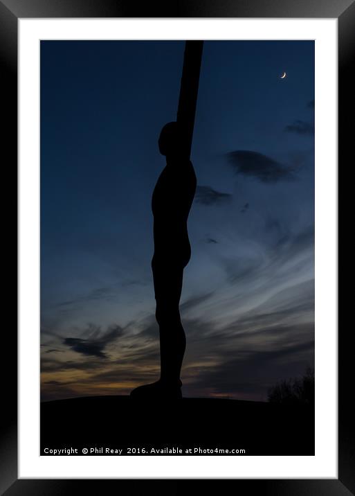 The Angel after sunset Framed Mounted Print by Phil Reay