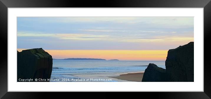 Evening Colours Framed Mounted Print by Chris Williams