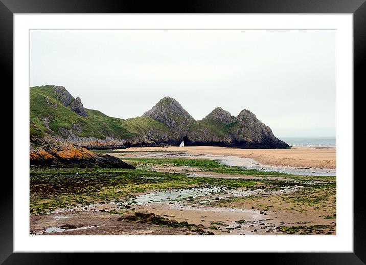 Three Cliffs Bay - Gower Framed Mounted Print by Steve Strong