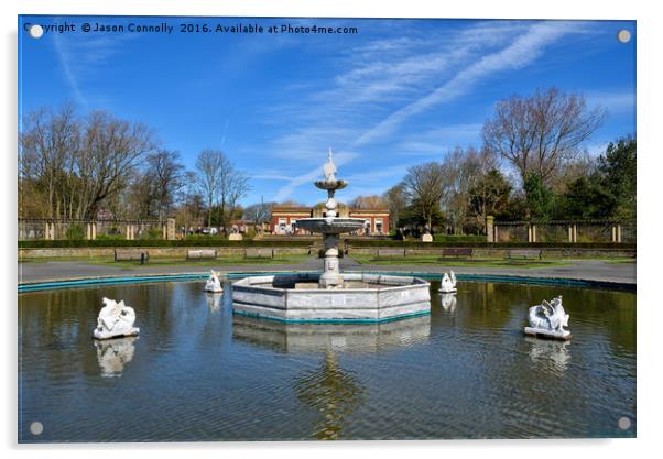 Stanley Park Fountains Acrylic by Jason Connolly