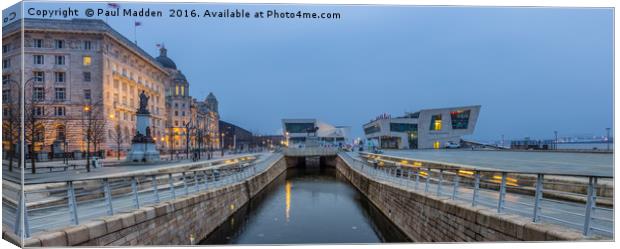 Canal to the River Mersey Canvas Print by Paul Madden