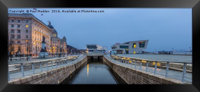 Canal to the River Mersey Framed Print by Paul Madden