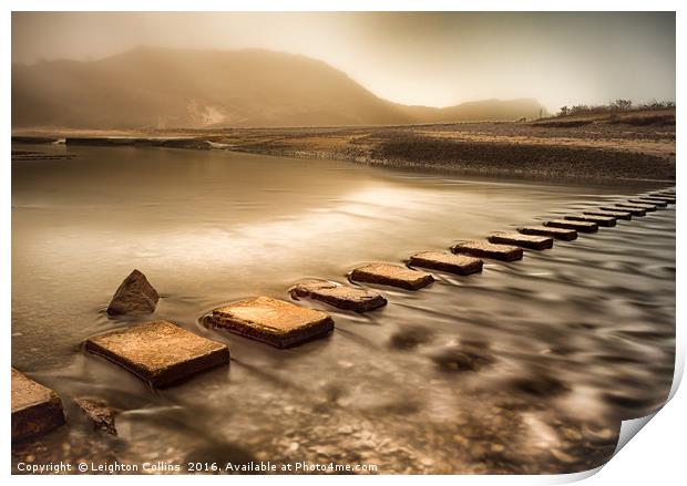 Stepping stones Print by Leighton Collins