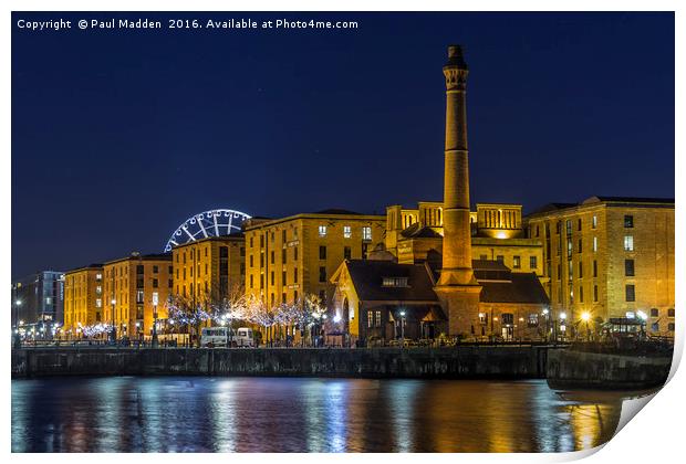 Liverpool docklands Print by Paul Madden