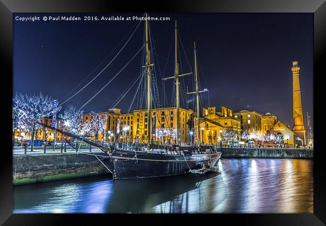 Docked for the night Framed Print by Paul Madden